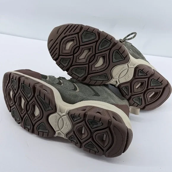 Skechers Boots Womens 8 Olive Waterproof Relaxed Air Cooled Memory Foam Hiking - Picture 11 of 12